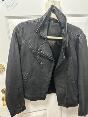 Blank NYC Black Faux Leather Jacket - Size M